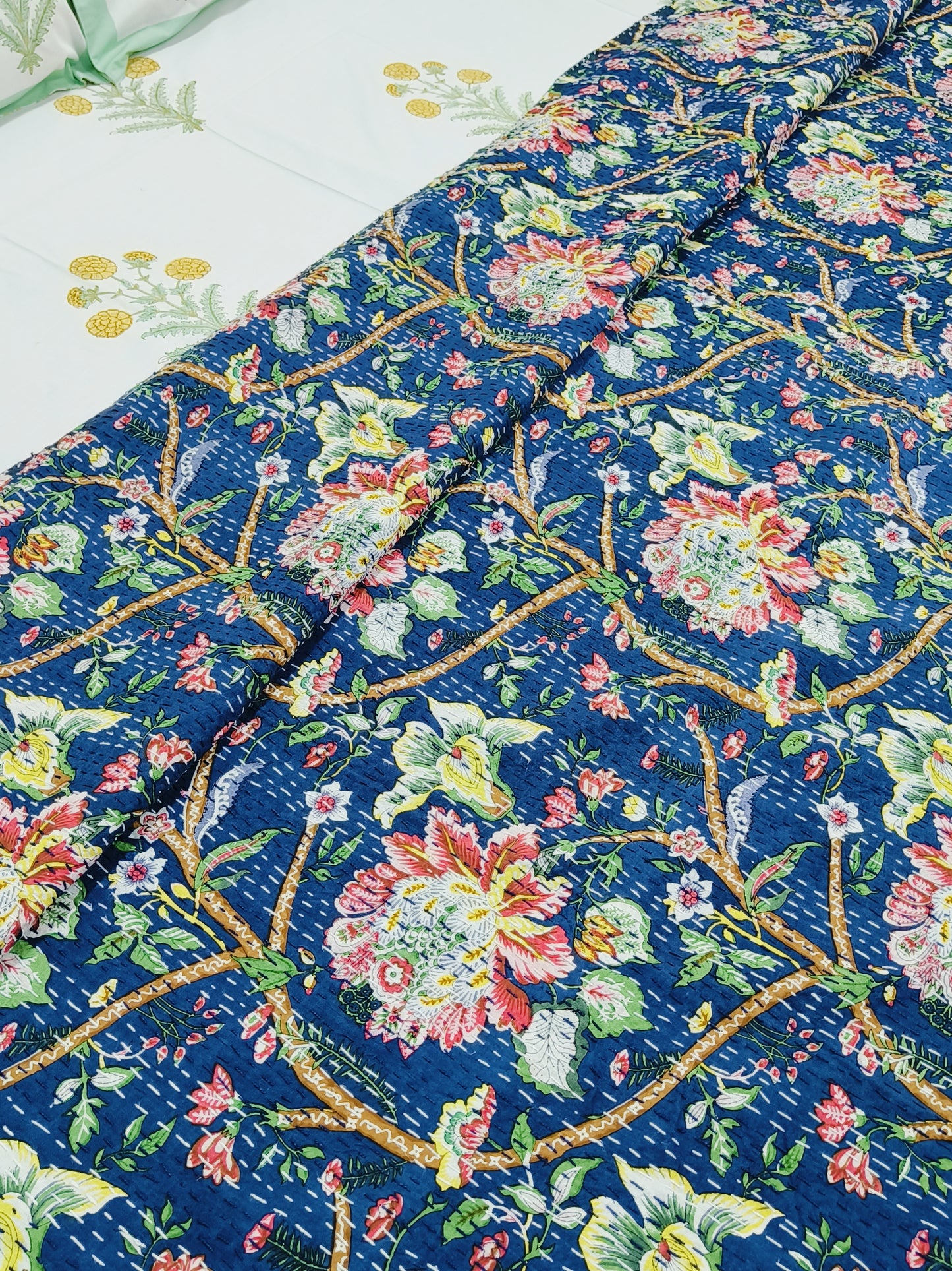 FRESH ARRIVAL Kantha Bedcovers Printed Premium