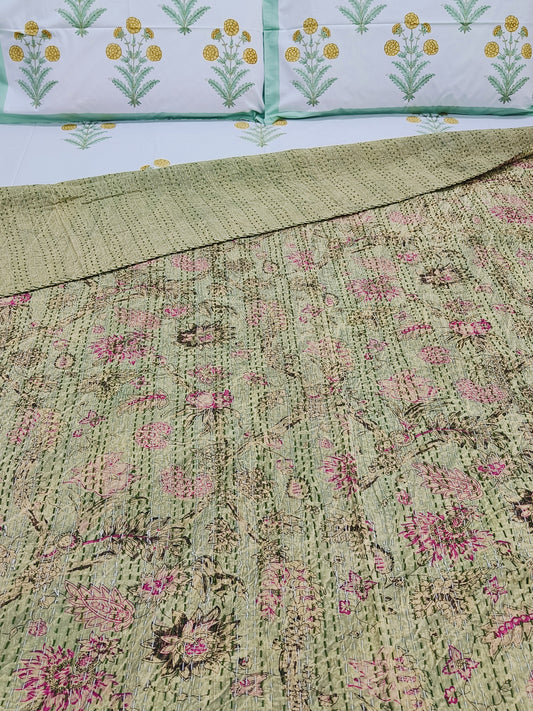 FRESH ARRIVAL Kantha Bedcovers Printed Premium