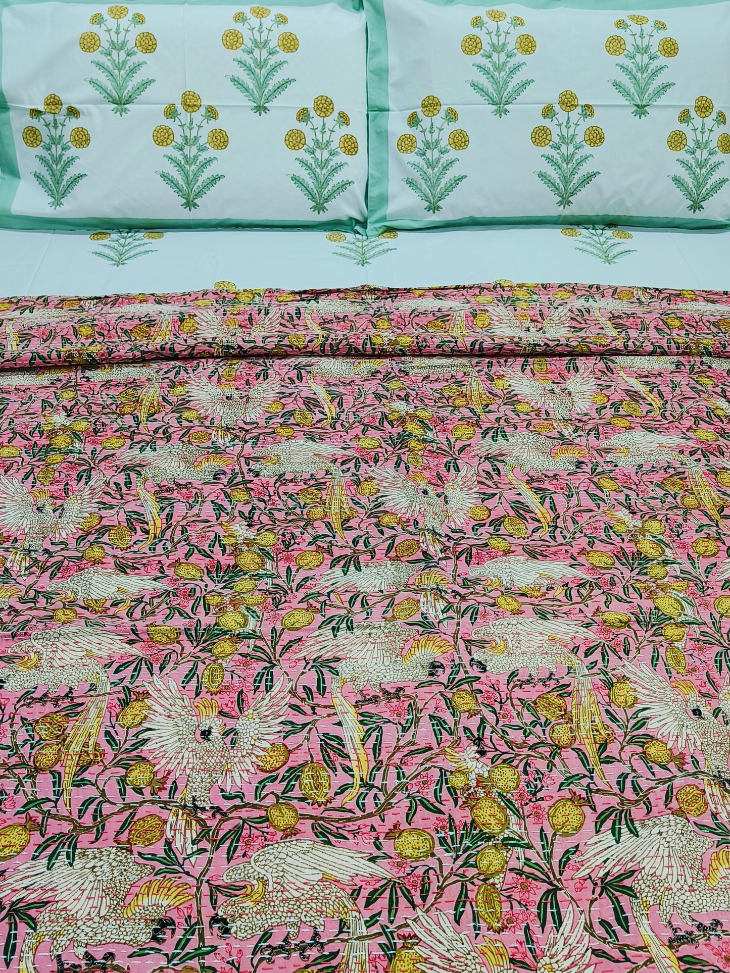 FRESH ARRIVAL Kantha Bedcovers Printed Premium