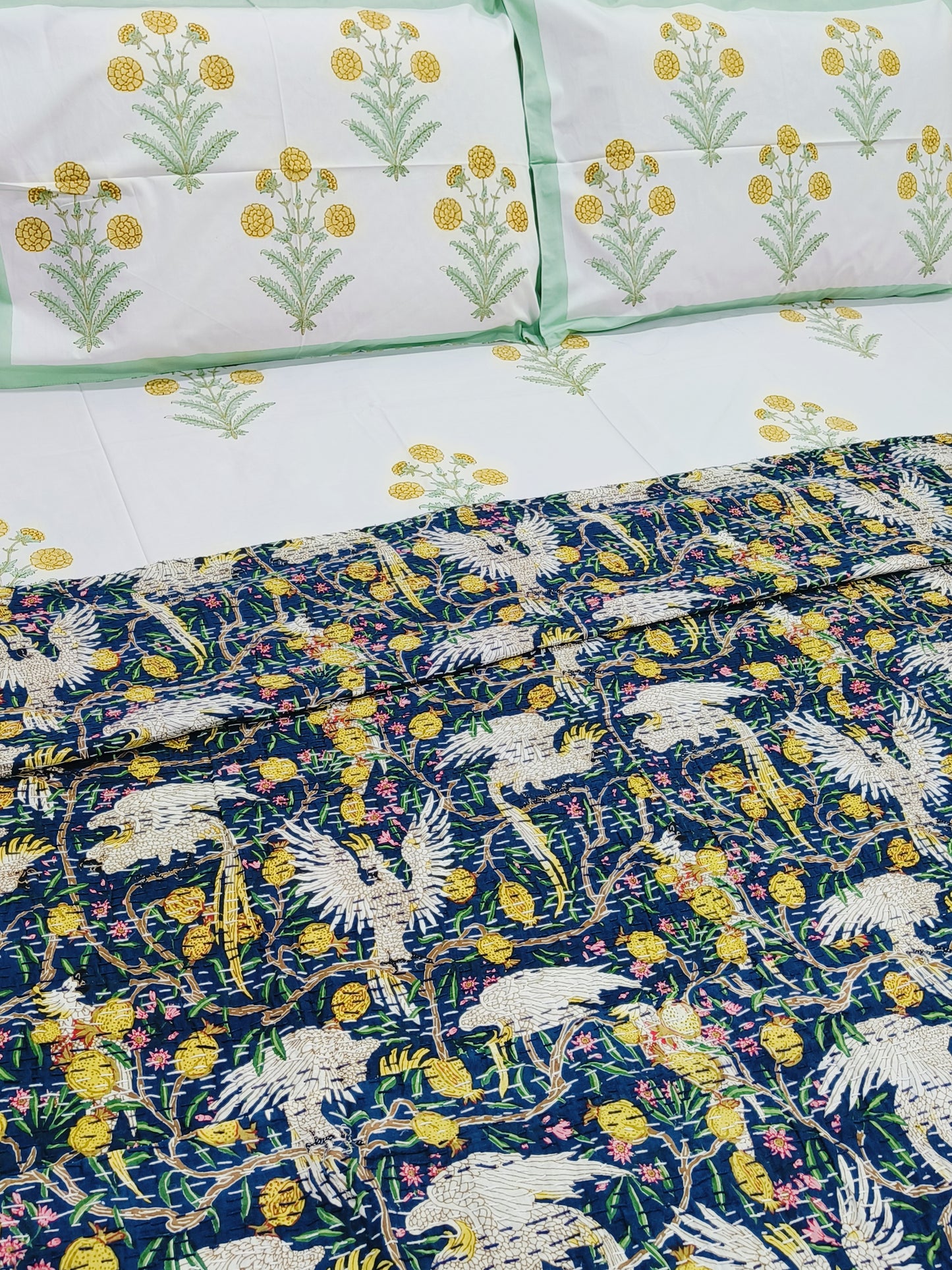 FRESH ARRIVAL Kantha Bedcovers Printed Premium