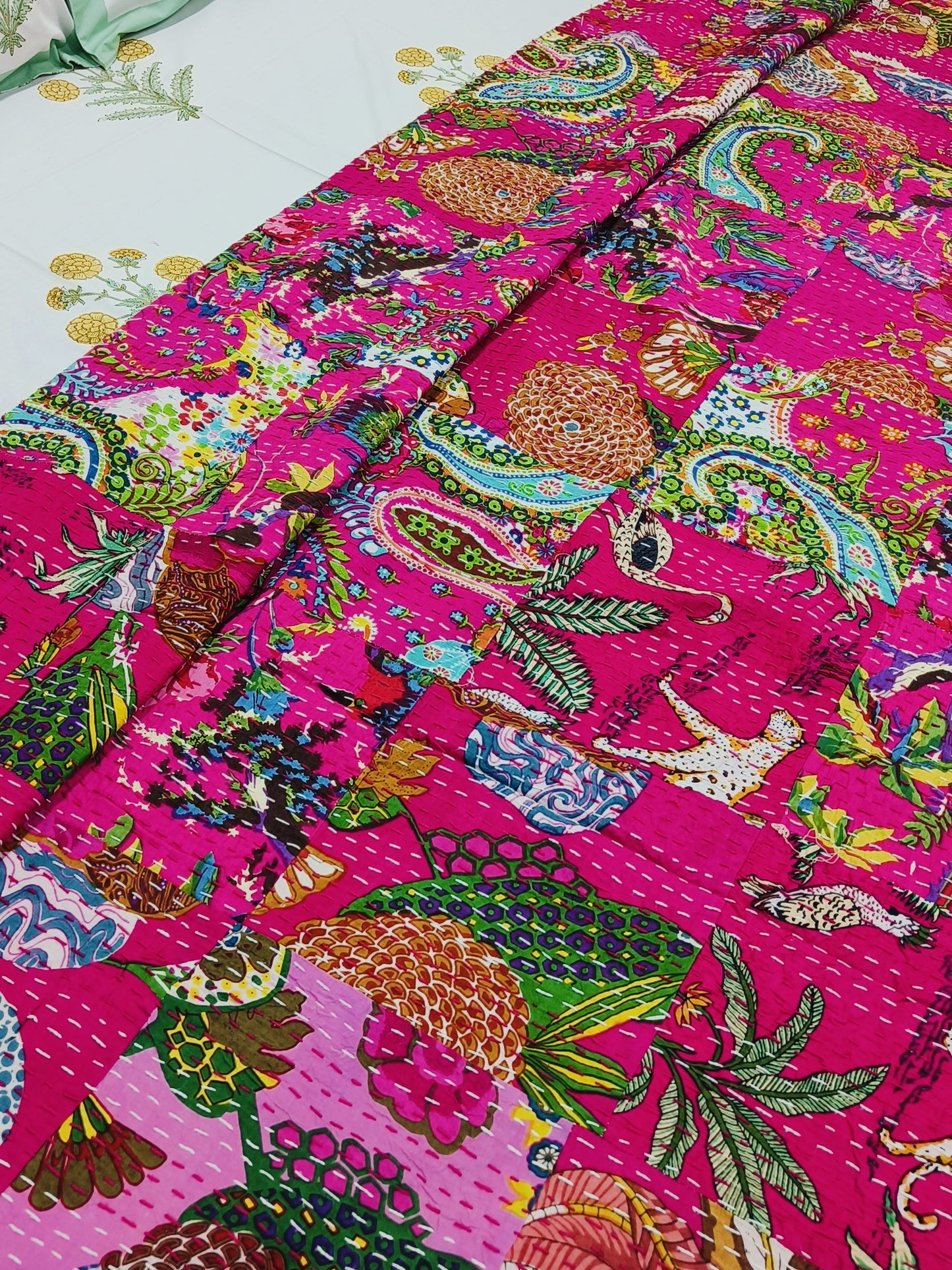FRESH ARRIVAL Kantha Bedcovers Printed Premium