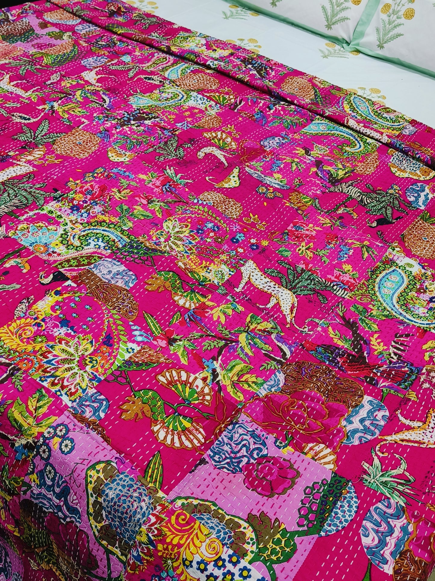 FRESH ARRIVAL Kantha Bedcovers Printed Premium