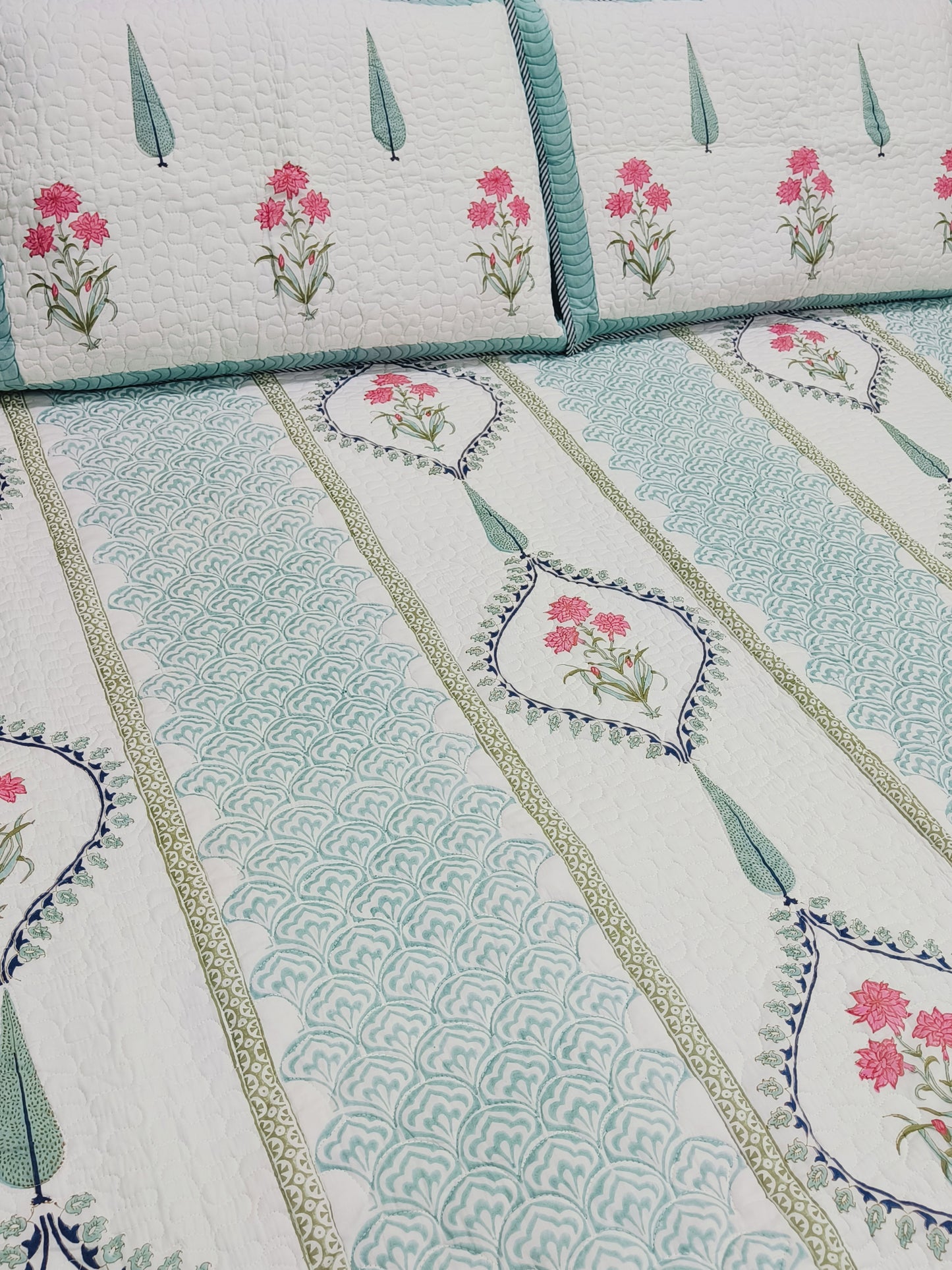 Handblock Printed Premium Mulmul Bedcovers