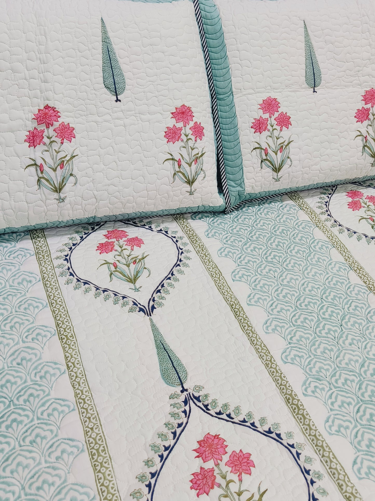 Handblock Printed Premium Mulmul Bedcovers