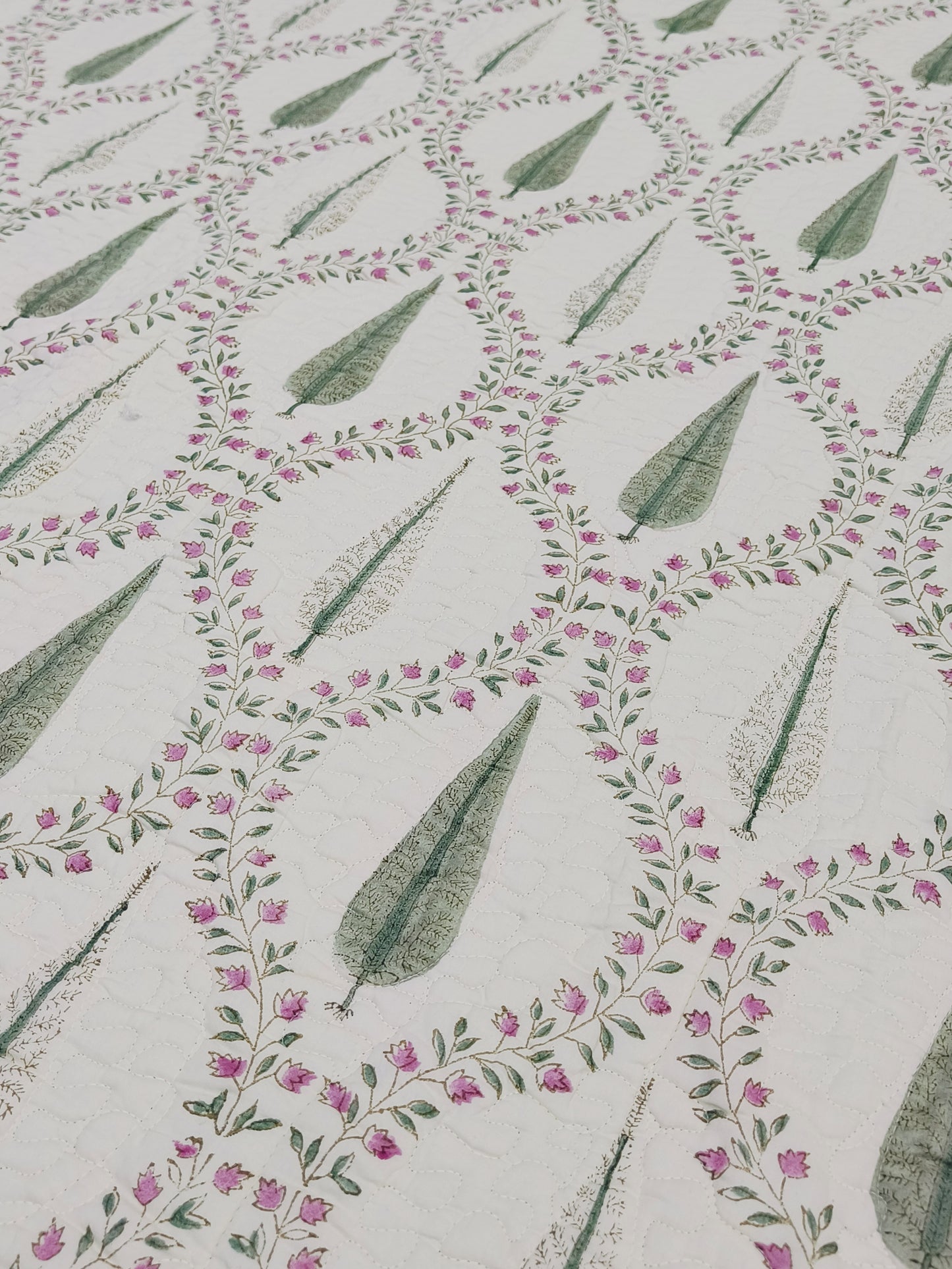 Handblock Printed Premium Mulmul Bedcovers ( 108 *108 Inches)