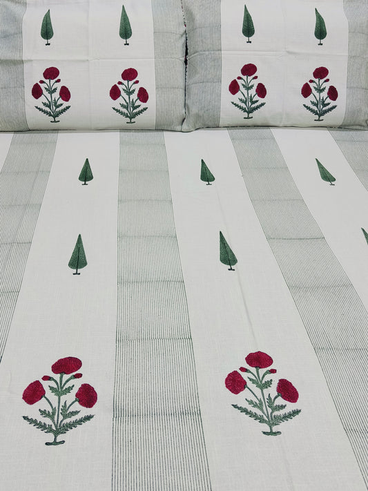 Handblock Printed Premium SLUB Bedcovers