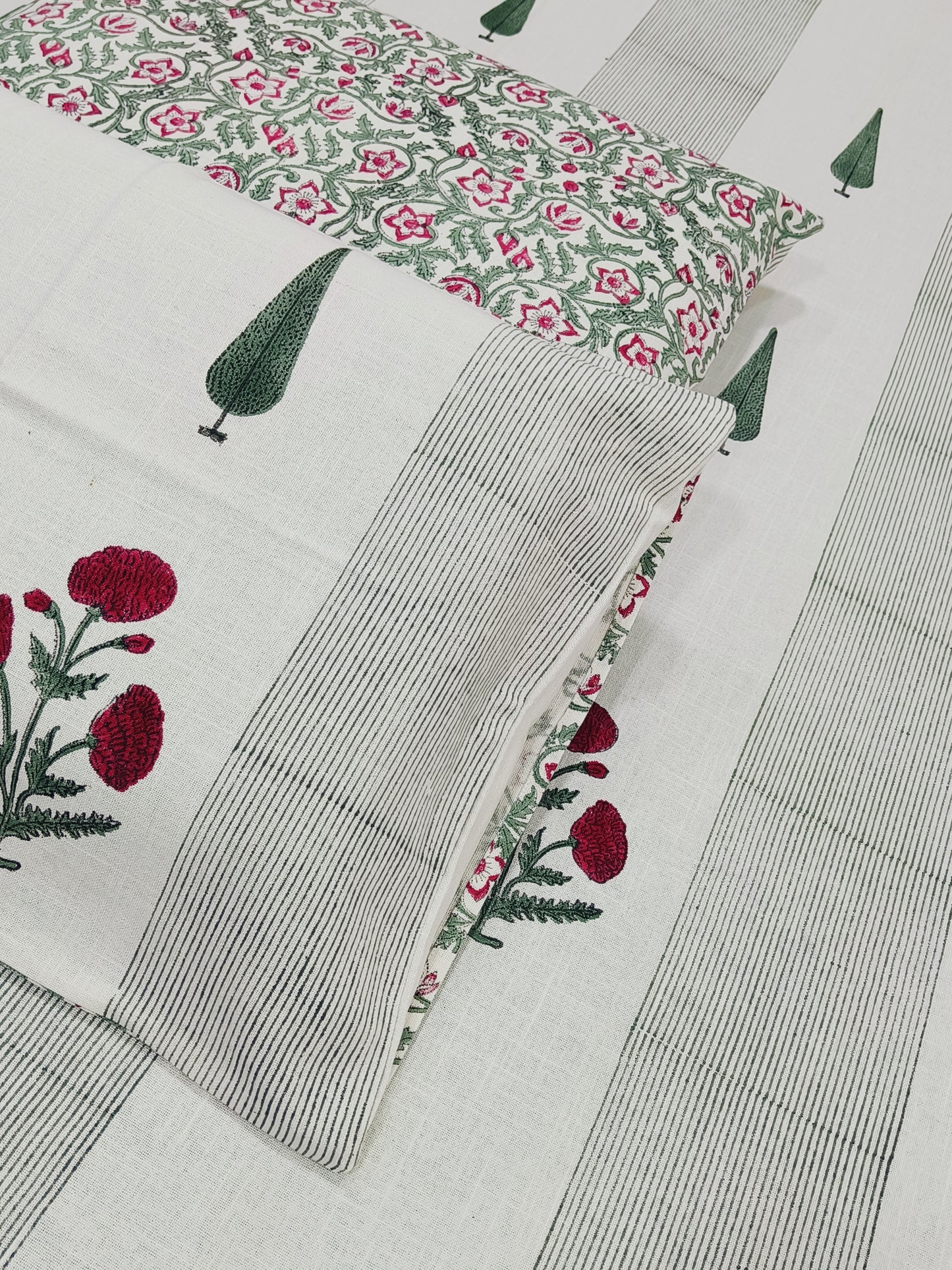 Handblock Printed Premium SLUB Bedcovers