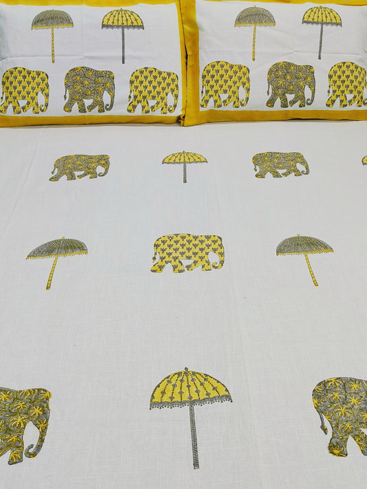 Handblock Printed Premium SLUB Bedcovers