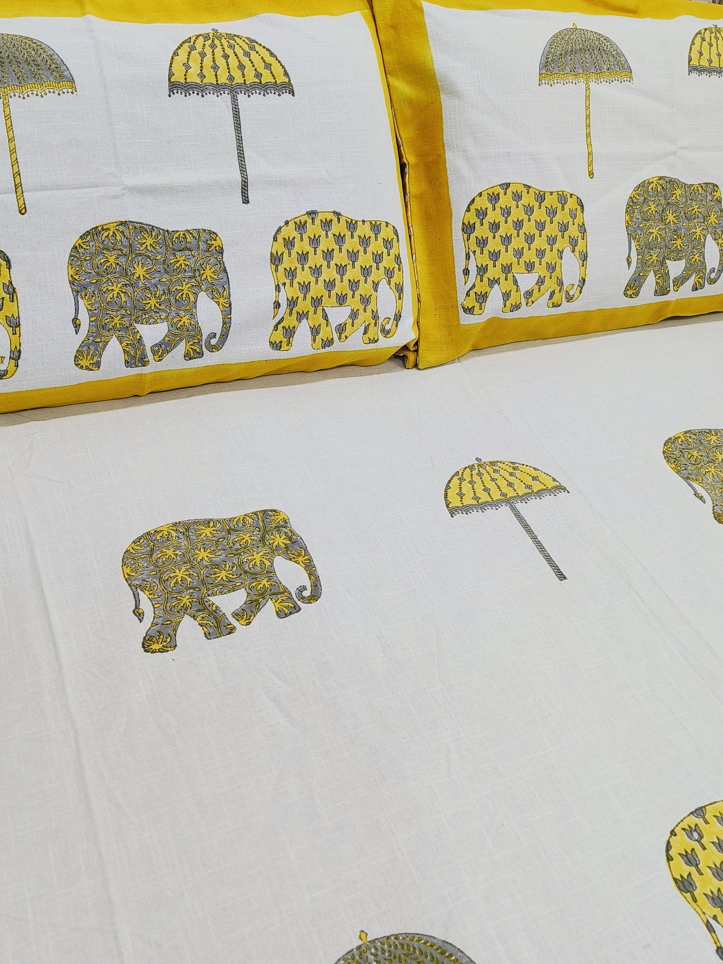 Handblock Printed Premium SLUB Bedcovers