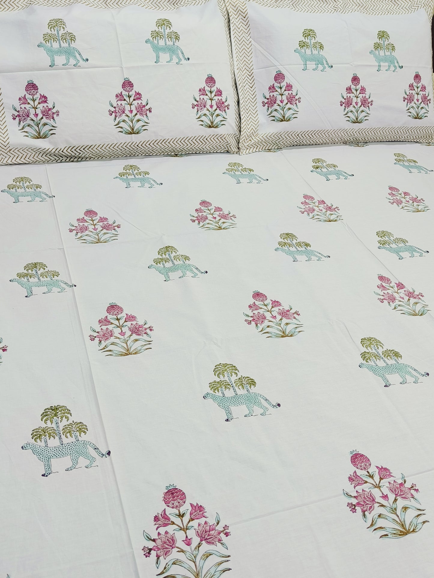 FRESH ARRIVAL Handblock Printed Premium Bedsheets (Dispatch Time 24 Hours)