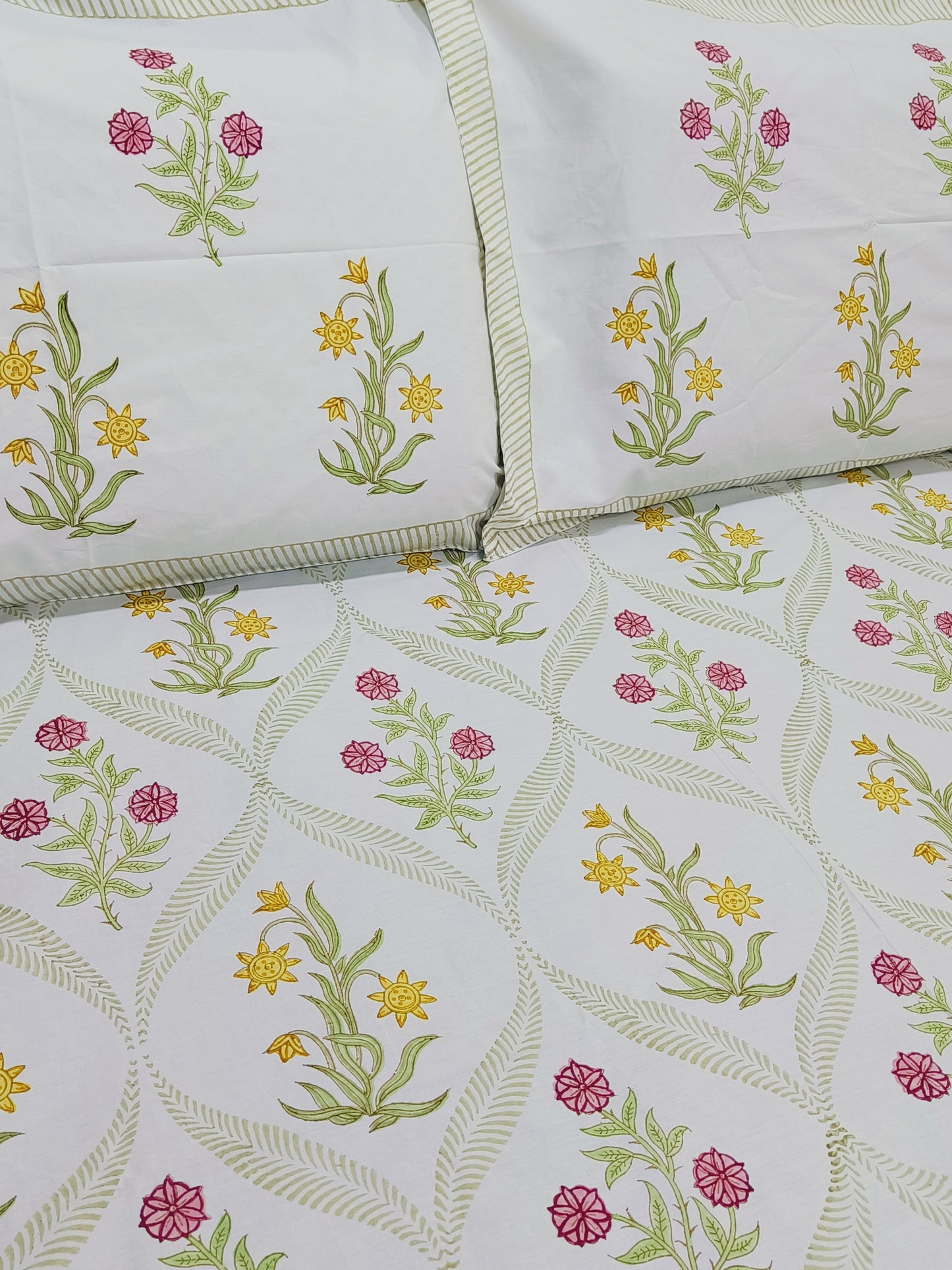 FRESH ARRIVAL Handblock Printed Premium Bedsheets (Dispatch Time 24 Hours)