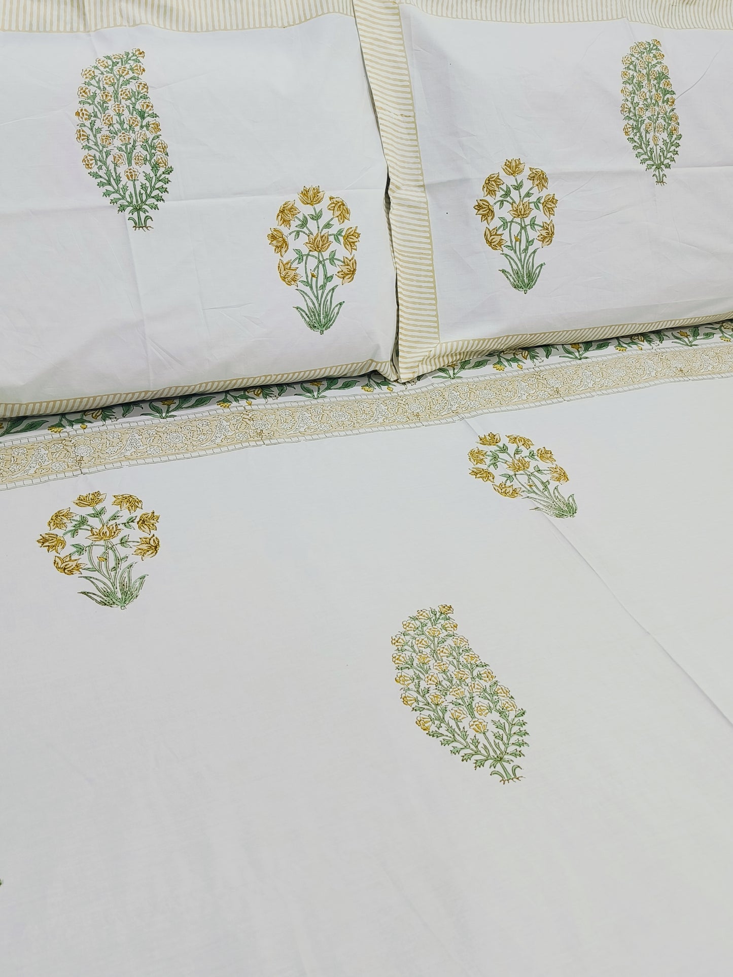 FRESH ARRIVAL Handblock Printed Premium Bedsheets (Dispatch Time 24 Hours)