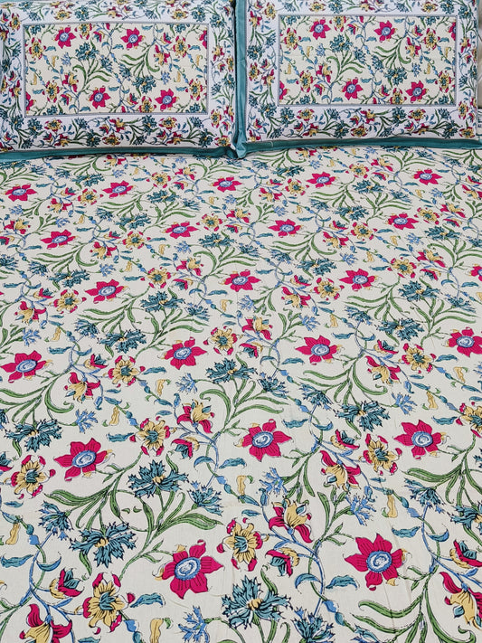 Floral Sadabahaar Bedsheets(Dispatch Time 24 Hours)