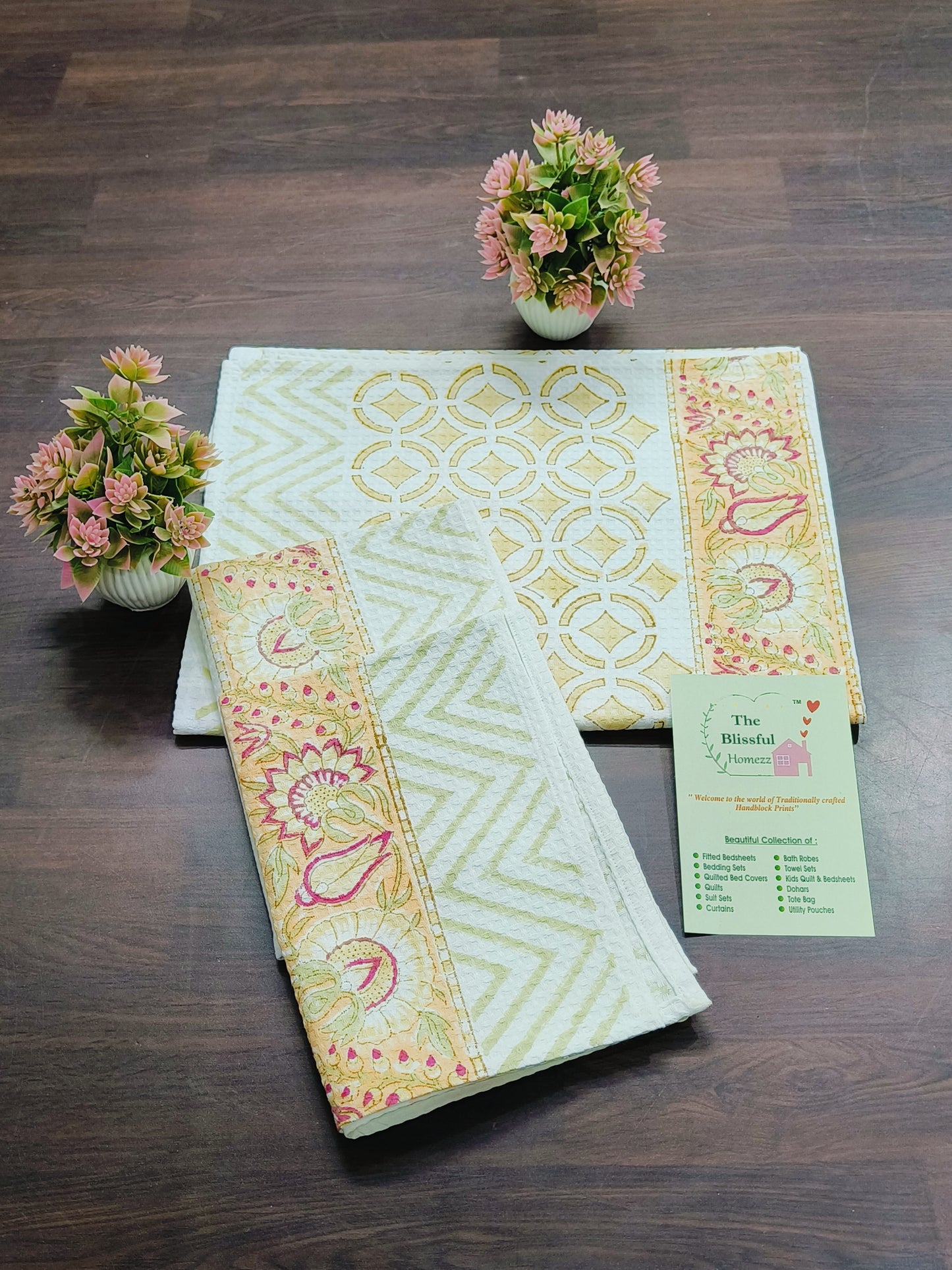 Handblock Printed Towels