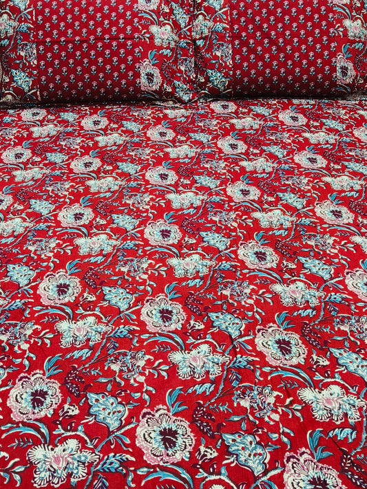 Bedsheet With King Size Pillow Cases