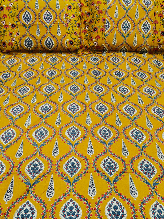 FRESH ARRIVALS Gulbahaar King Size Bedsheets(Dispatch Time 24 Hours)