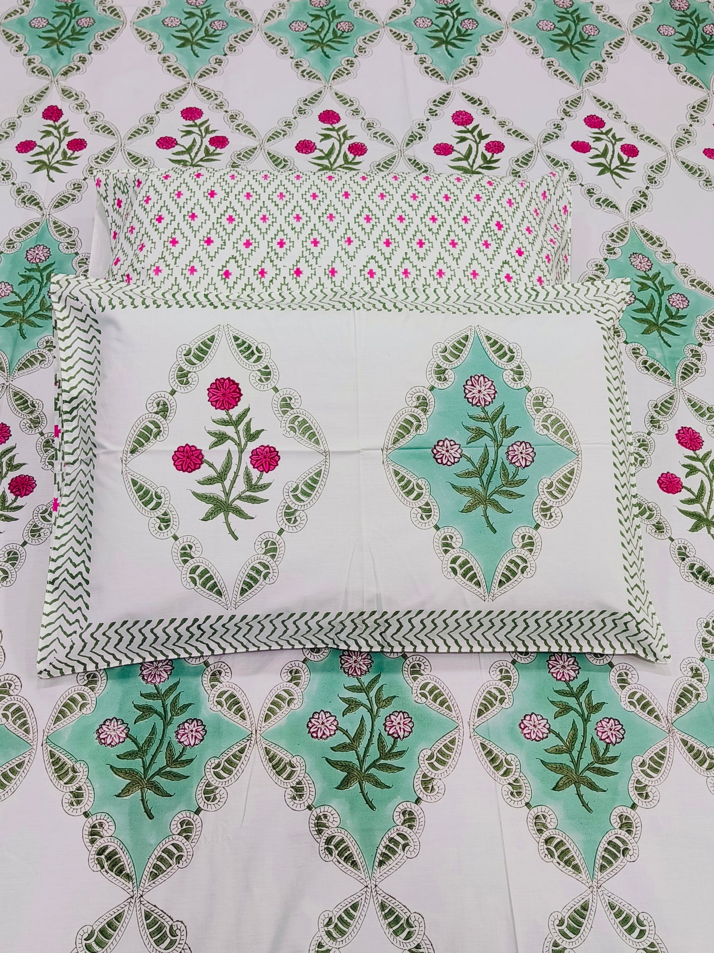 FRESH ARRIVAL Handblock Printed Premium Bedsheets (Dispatch Time 24 Hours)