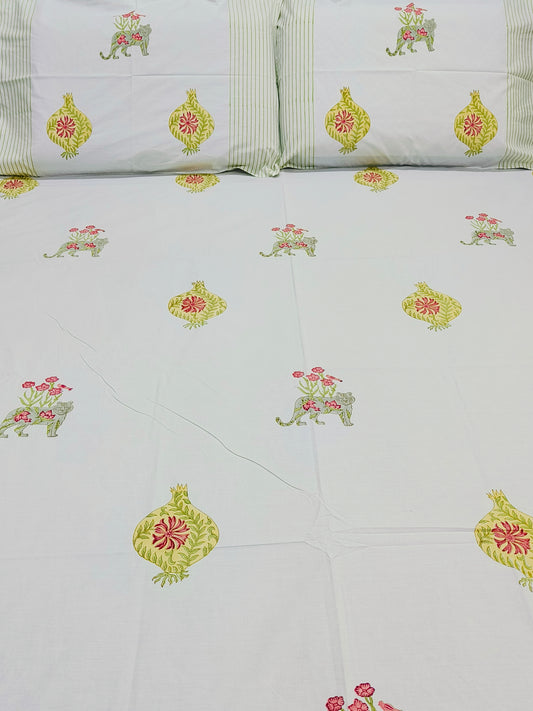 FRESH ARRIVAL Handblock Printed Premium Bedsheets (Dispatch Time 24 Hours)