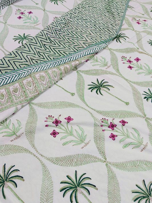 Handblock Printed Premium Double Bed Dohars