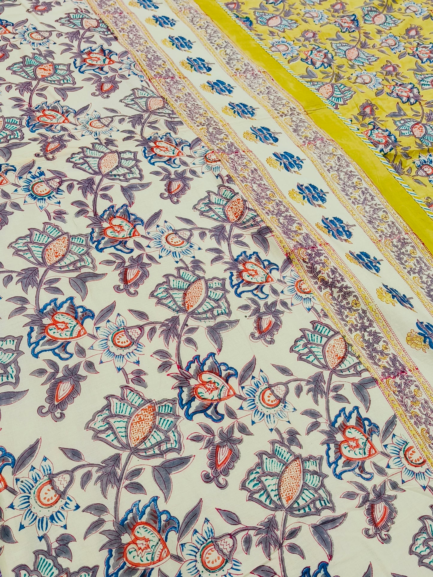 Handblock Printed Premium Double Bed Dohars