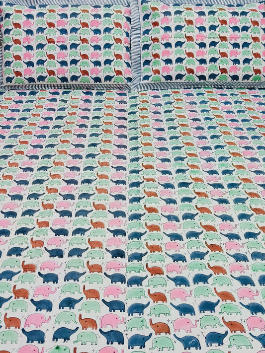 Handblock Printed Premium Bedsheets (Dispatch Time 24 Hours)