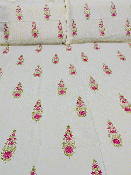 Handblock Printed Premium Bedsheets (Dispatch Time 24 Hours)
