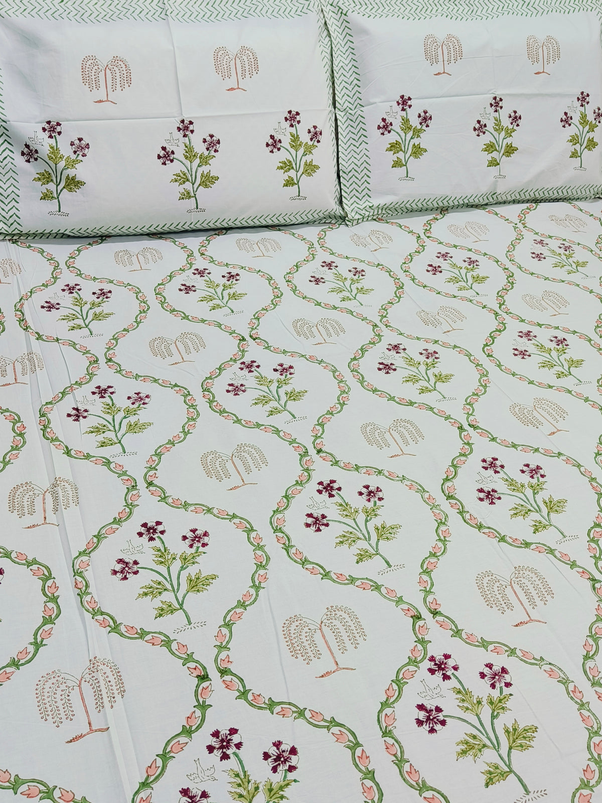 Handblock Printed Premium Bedsheets (Dispatch Time 24 Hours)