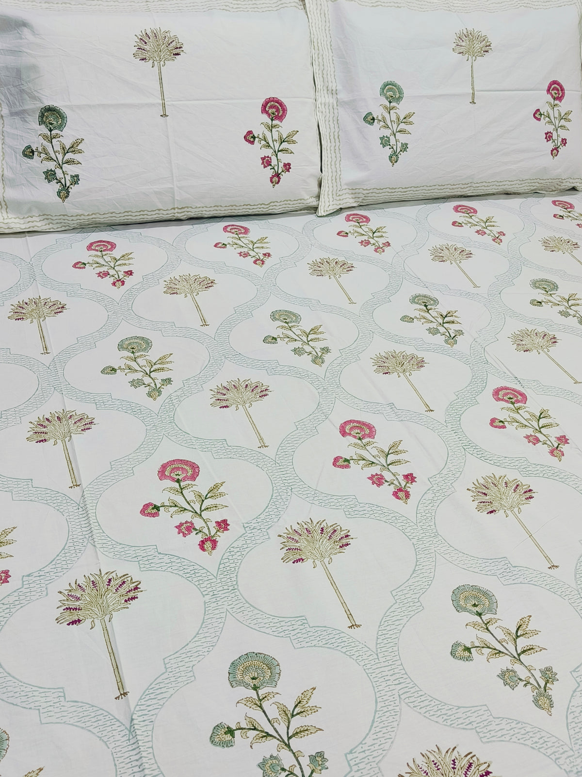 Handblock Printed Premium Bedsheets (Dispatch Time 24 Hours)