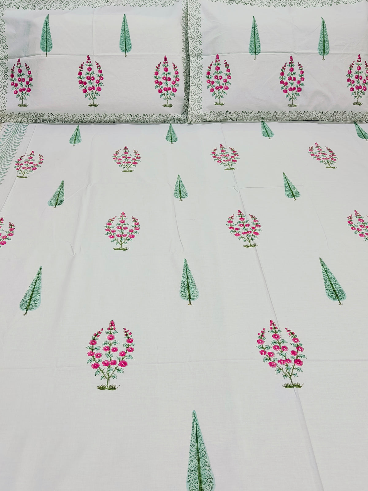 Handblock Printed Premium Bedsheets (Dispatch Time 24 Hours)