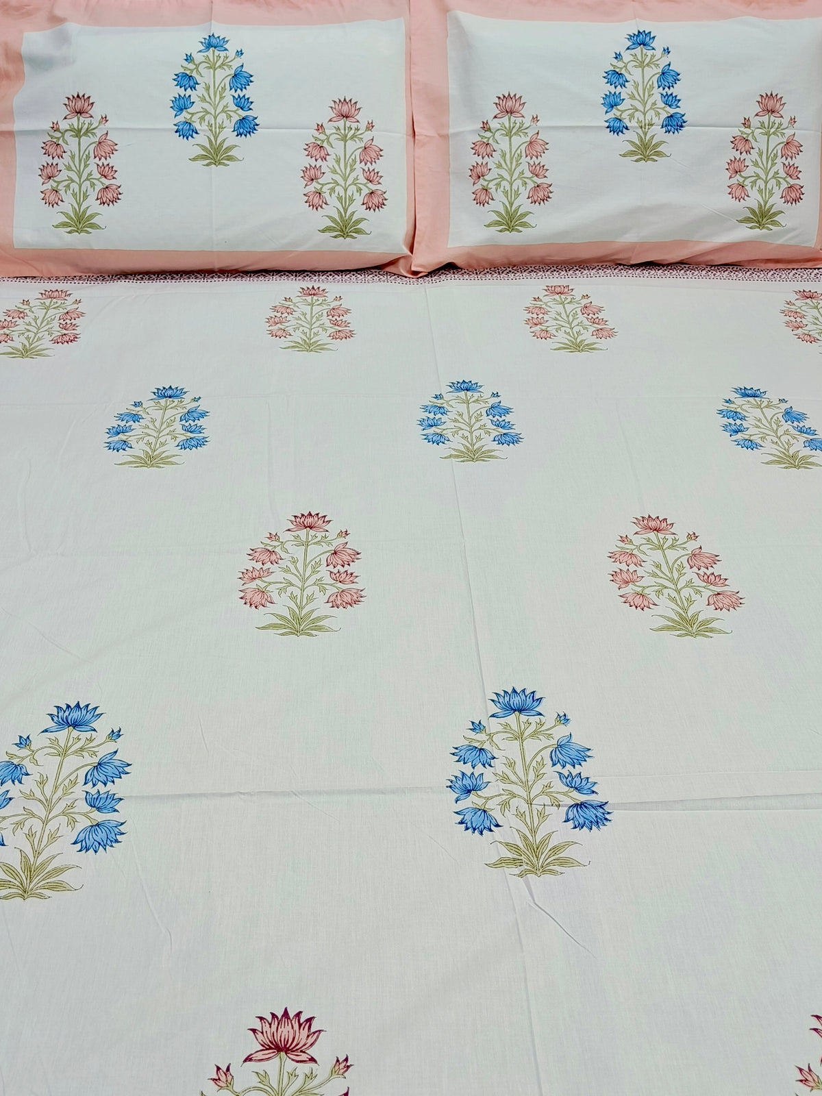 Handblock Printed Premium Bedsheets (Dispatch Time 24 Hours)