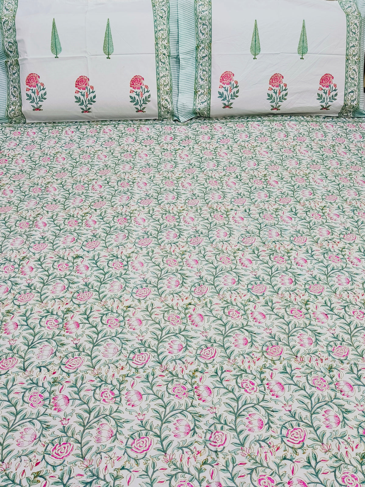 Handblock Printed Premium Bedsheets (Dispatch Time 24 Hours)