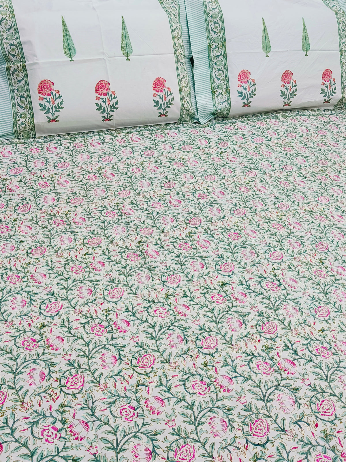 Handblock Printed Premium Bedsheets (Dispatch Time 24 Hours)