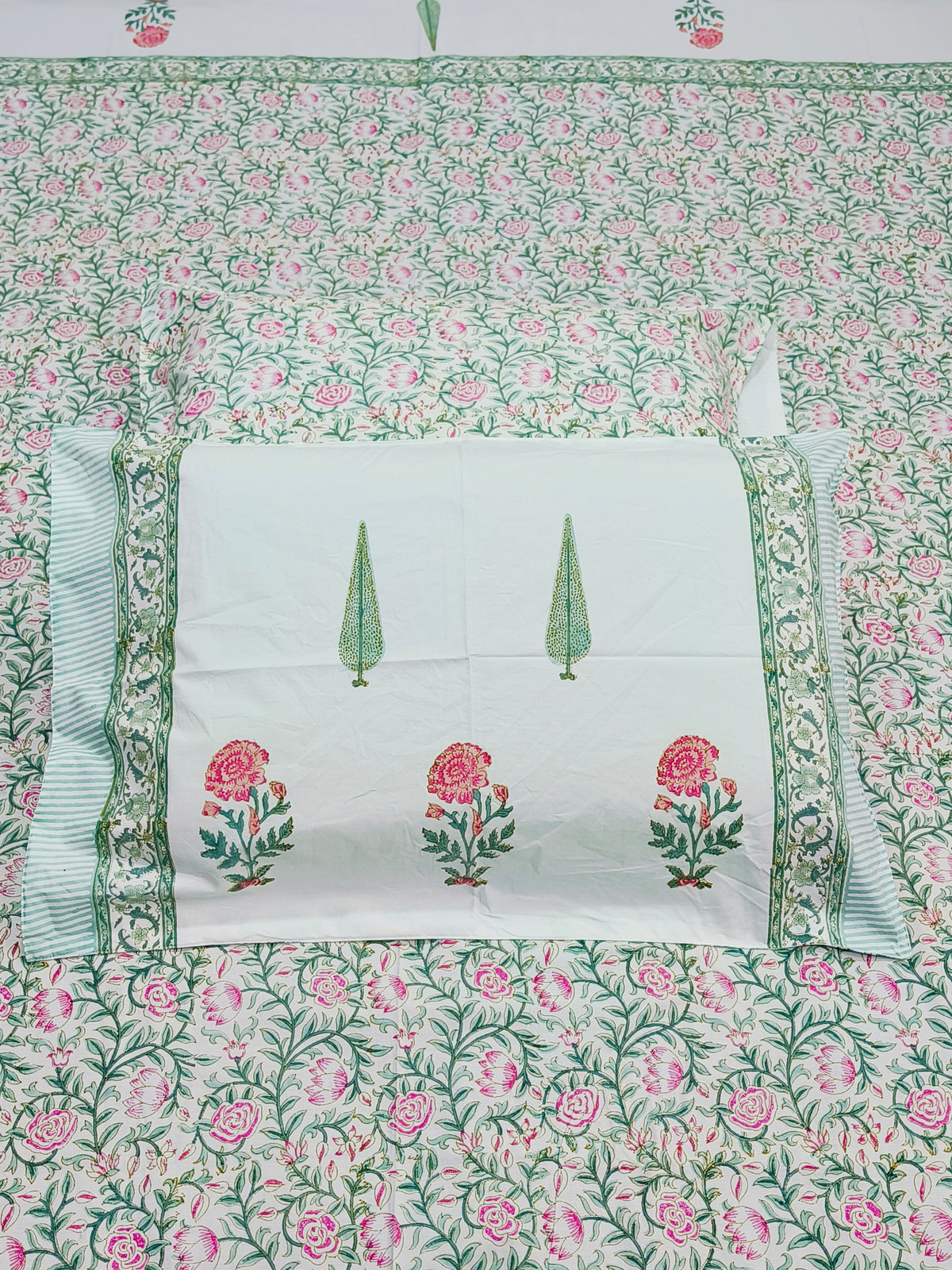 Handblock Printed Premium Bedsheets (Dispatch Time 24 Hours)