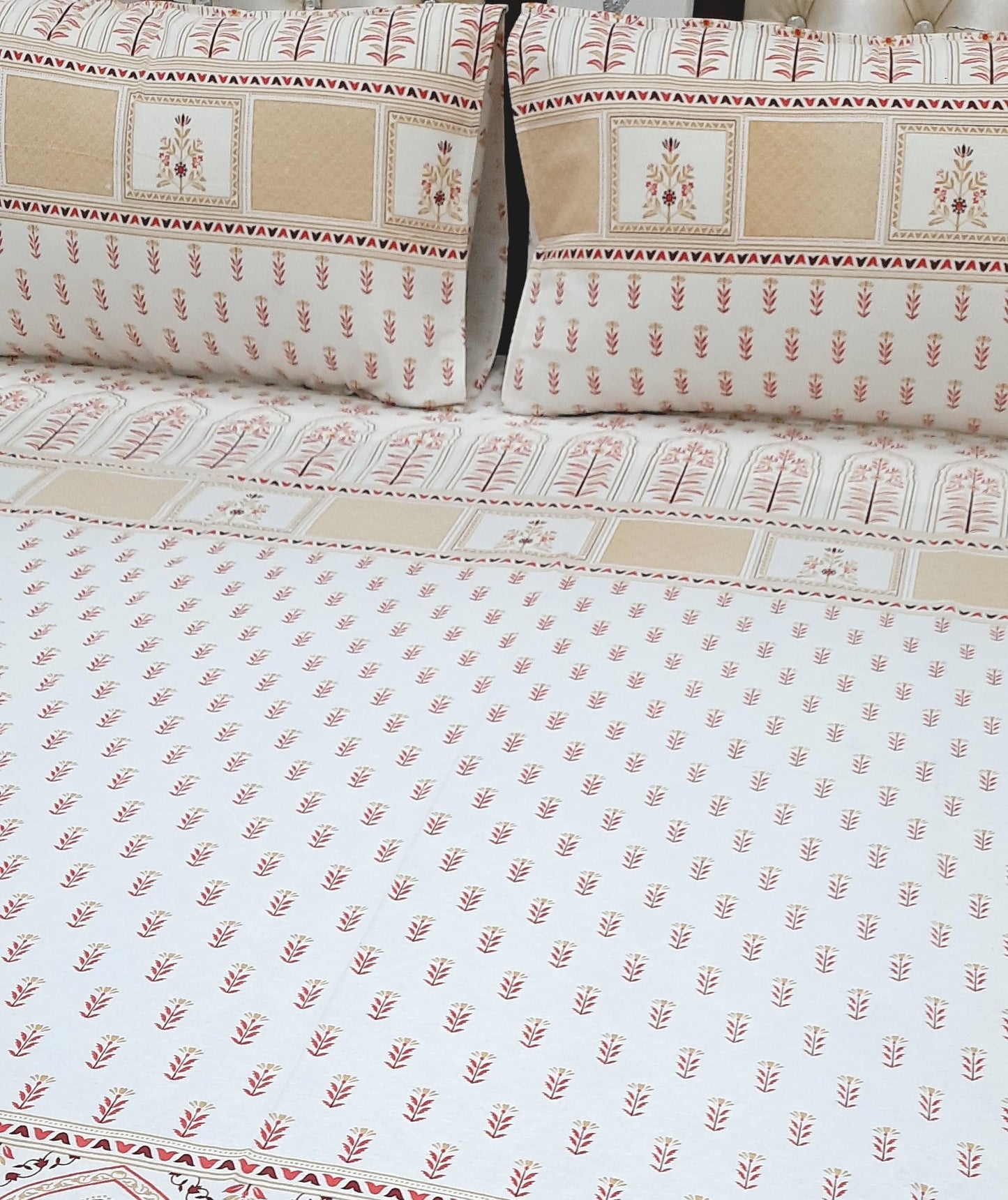 GULBAHAAR COLLECTION  King Size Bedsheet