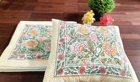 Handblock Printed Cushion Cover Multicolor